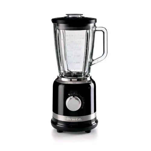 Ariete 0585/02 Frullatore Moderna 1000W 4 Velocita' Funzione Pulse Tritaghiaccio Tazza in Vetro Graduata da 1.5 l Nero