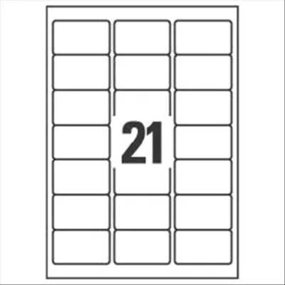 Avery-Zweckform L7560-25 Conf 525 Etichette 38.1X63.5 Adesive Trasparente Opaco