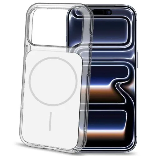Celly Apple iPHONE 17 Pro Max Cover Sottile Bordi Trasparenti Magsafe Bianco
