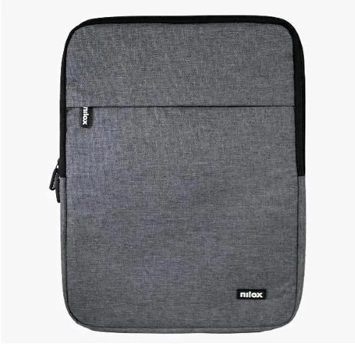Nilox Tech Borsa a Fontina per Notebook da 17.3" in Poliestere 2 Scomparti Grigio