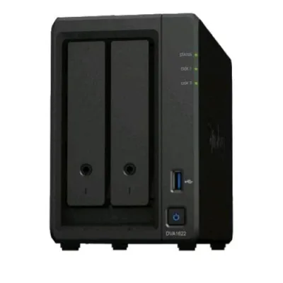 Synology DVA1622 Registratore Sorveglianza NVR fino a 16 Telecamere IP Compressione Video H.265+, H.265, H.264, H.264+ 480 FPS Gigabit LAN