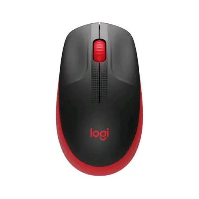 Logitech M190 Mouse Wireless Ottico 1.00 DPI 3 Tasti Ambidestro Nero Rosso