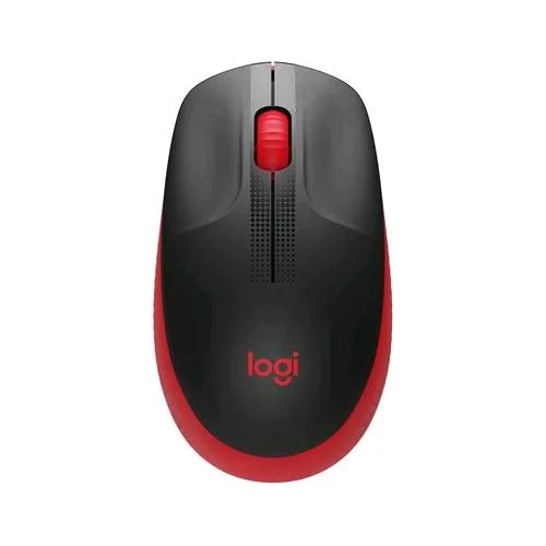 Logitech M190 Mouse Wireless Ottico 1.00 DPI 3 Tasti Ambidestro Nero Rosso