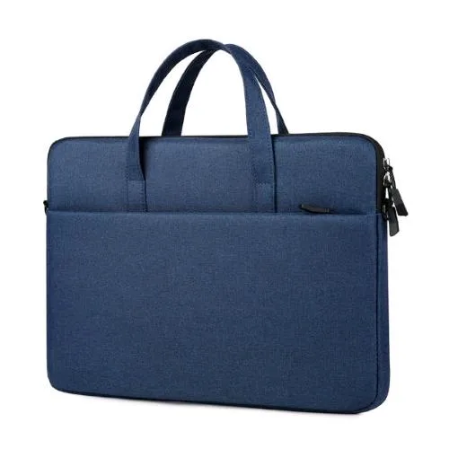 Nilox Tech Borsa per Notebook da 15.6" in Poliestere 2 Scomparti con Tasca e Tracolla Azzurro