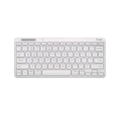 Trust Lyra Tastiera Wireless Compatta Multidispositivo USB-A USB-C Layout Italia Bianco