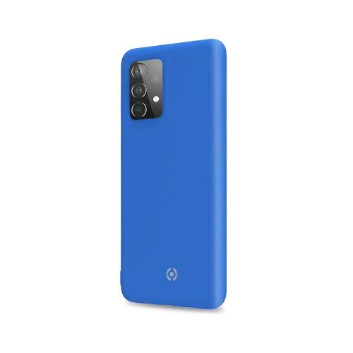 Celly Samsung Galaxy A52 5G/4G/A52S 5G Cromo Cover in Tpu con Rivestimento in Silicone e Finitura Soft-Touch Blu