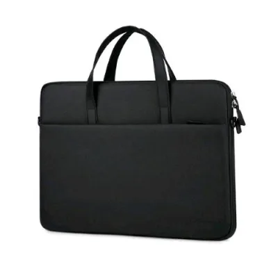 Nilox Tech Borsa per Notebook da 15.6" in Poliestere 2 Scomparti con Tasca e Tracolla Nero