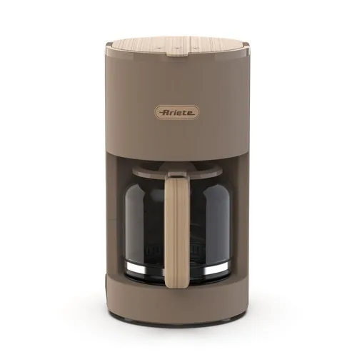 Ariete 1394 Breakfast Wood Macchina per Caffe' Americano con Filtro 12 Tazze 900 W Design Retro' Tortora