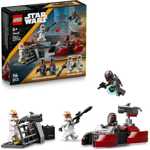 LEGO Star Wars Battle Pack Assedio di Mandalore con 2 Minifigure e 2 Clone Trooper una Speeder Bike e Blaster