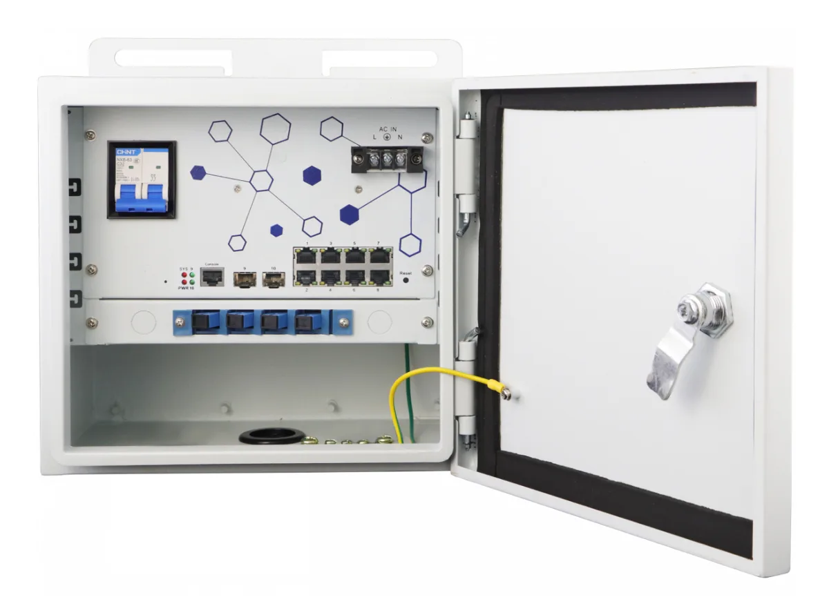 SWITCH 10P GIGABIT L2 MANAGED 8P POE 2SFP IP55 OUTDOOR 185W