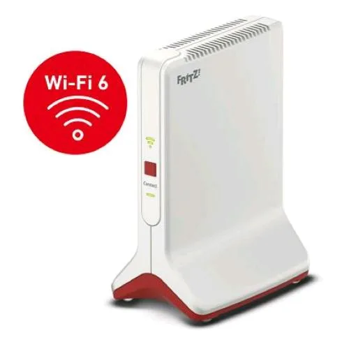 AVM Fritz Repeater 6000 Ripetitore Wi-Fi 6 Triband Mesh Wi-Fi Access Point 2 Porte Gigabit LAN Bianco Rosso