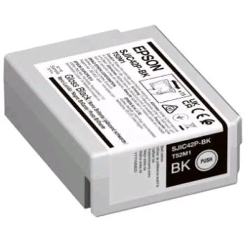 Epson SJIC42P-BK Cartuccia Inchiostro Nero Originale 50 ml per Colorworks CW-C4000E (BK)
