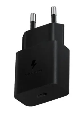 Samsung Ep-T1510X Caricabatterie da Rete 15W Porta USB-C con Cavo Nero