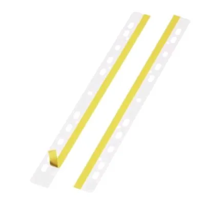 Durable Filefix Striscia Adesiva in PP 297X25 mm A4 con Foratura Universale Trasparente Conf 50 Pz.