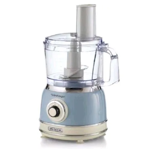 Ariete 1781/05 Robot da Cucina Multifunzione Vintage 1000W 2 Velocita' + Pulse Capacita' 2.1 l con Accessori Celeste