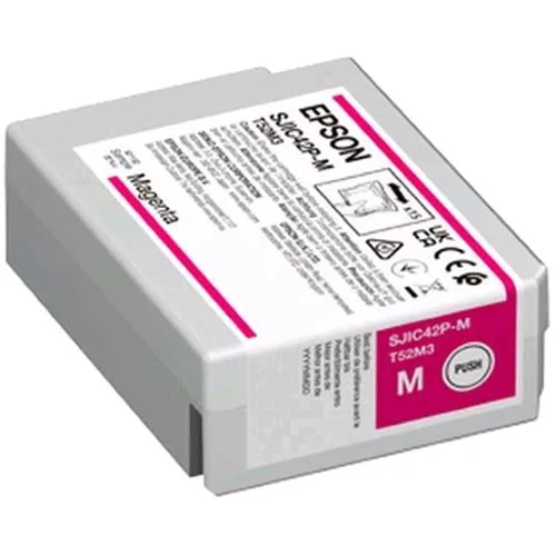 Epson SJIC42P-M Cartuccia Inchiostro Magenta Originale 50 ml per Colorworks CW-C4000E (BK), CW-C4000E (MK)