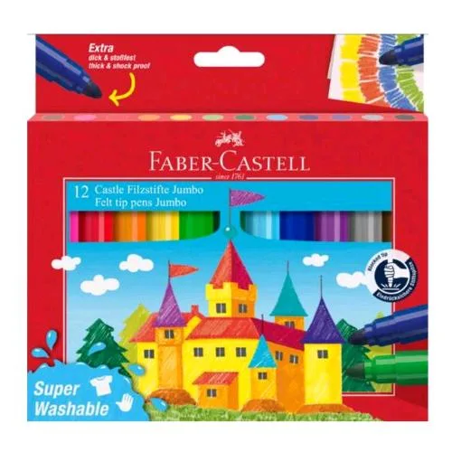Faber Castell Pennarelli Jumbo Colori Assortiti Conf 12 Pz.