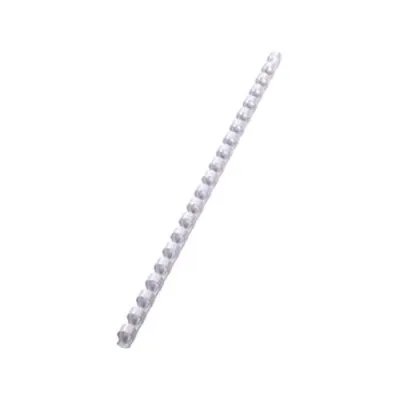 GBC Dorsi in Plastica a Spirale 21 Anelli da 8 mm Rilegatura 1/45 Fogli Col. Bianco Conf 100 Pz.