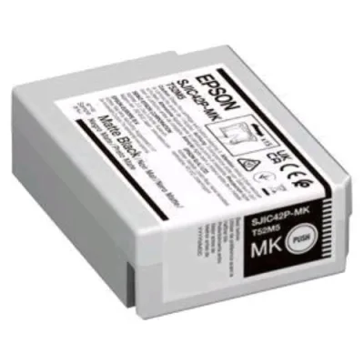 Epson SJIC42P-MK Cartuccia Inchiostro Matte Black Nero Opaco Originale 50 ml per Colorworks CW-C4000E (BK)