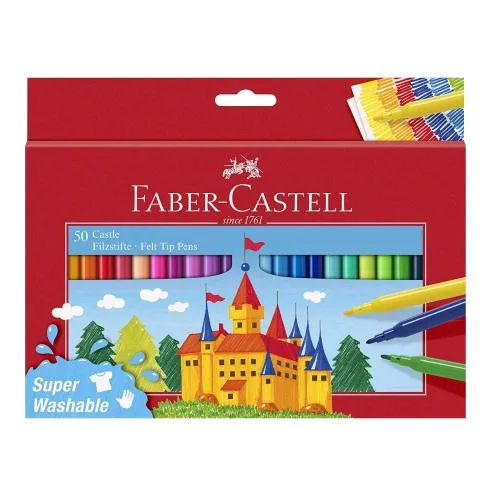 Faber Castell Pennarello Castle Colori Assortiti Conf 50 Pz.