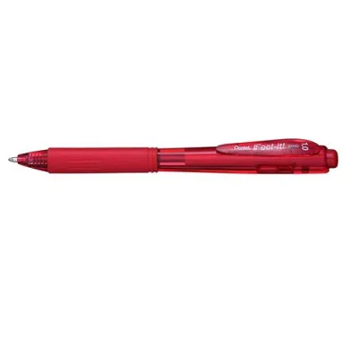 Pentel Wow Penna a Sfera Col. Rosso Punta Media Fusto Ergonimico Triangolare Grip in Gomma Conf 12 Pz.
