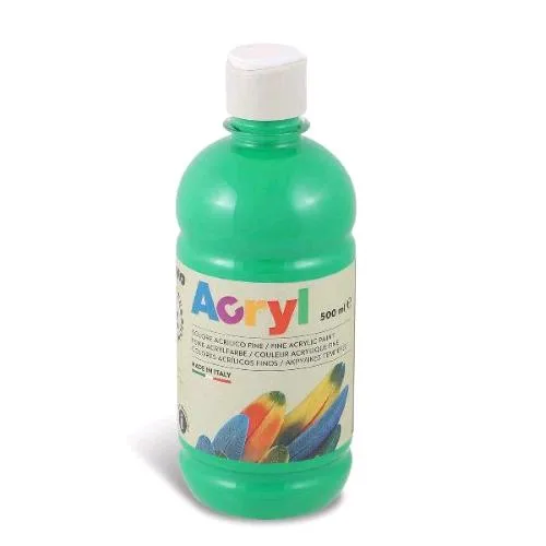 Primo Tempera Acrilica in Bottiglia da 500 ml Verde