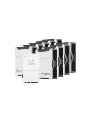 Sistema di accumulo trifase inverter 50kW Solis batteria al litio 46.98kWh Weco EVO 5k3