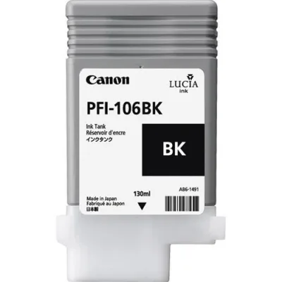 Canon Pfi-106BK Tanica Inchiostro Nero per Imageprograf iPF6400 Garanzia Italia (6621B001AA)