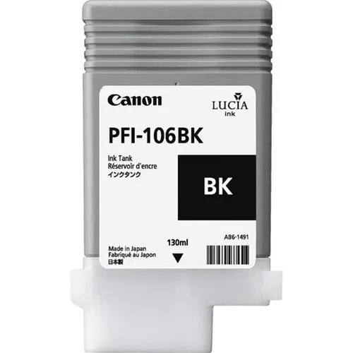 Canon Pfi-106BK Tanica Inchiostro Nero per Imageprograf iPF6400 Garanzia Italia (6621B001AA)