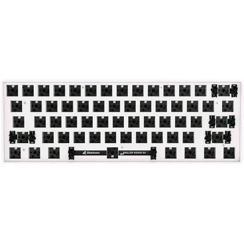 Sharkoon Skiller SGK50 S4 Barebone Tastiera Gaming USB Senza Interruttori e Tasti ANSI-Layout Bianco