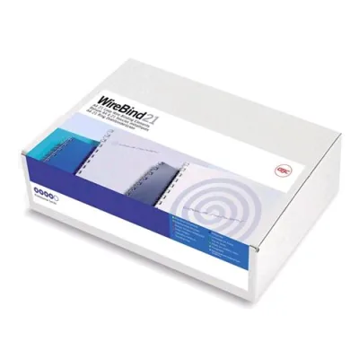 GBC Dorsi Metallici a Spirale Passo 3:1 21 Anelli da 8 mm Rilegatura 1/60 Fogli Col. Grigio Conf 100 Pz.