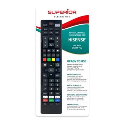 Superior Electronics Superior SUPTRB028 Telecomando Universale Hisense Funzioni Smart TV Nero