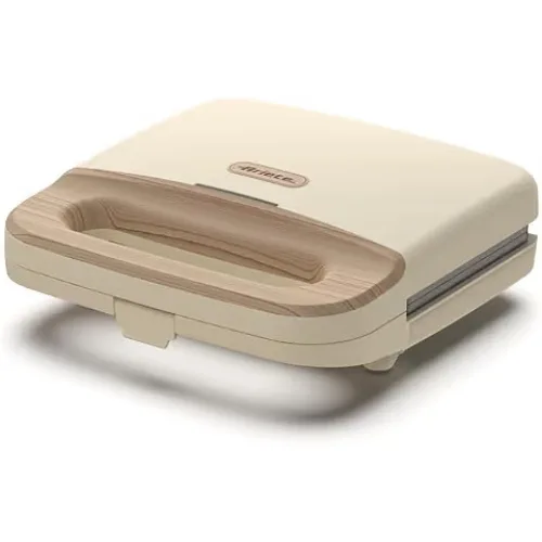 Ariete 1971 Breakfast Wood Tostiera Griglia Elettrica 750 W Piastra Antiaderente Grill 23 x 13cm Puo' Essere Riposta Verticalmente Design Retro' Beige