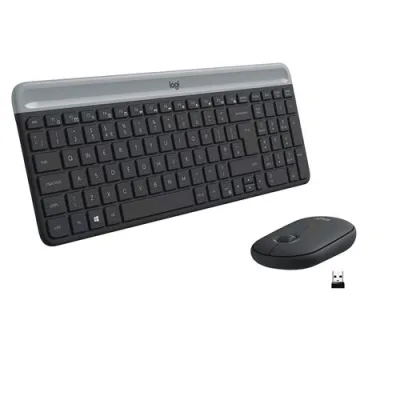 Logitech MK470 Kit Tastiera + Mouse Wireless Layout Italiano Nero