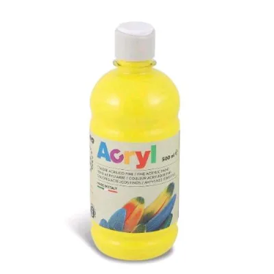 Primo Tempera Acrilica in Bottiglia da 500ml Giallo