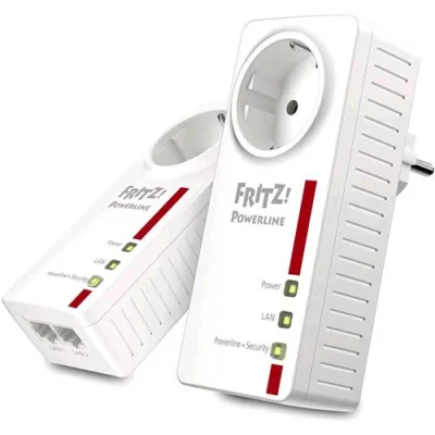 AVM Fritz!Powerline 1220E Kit di 2 Powerline 1200 Mbps 2 x LAN Gigabit Presa Passante