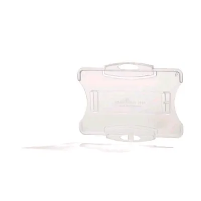 Durable Portabadge Rigido in Poliestere 54X87 mm Lato Aperto Senza Clip Trasparente Conf 10 Pz.