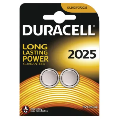 Duracell CR2025 Batteria a Bottone al Litio 3V Conf. 2 pz