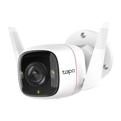 Tp-Link Tapo C320WS Telecamera di Sorveglianza IP Wireless QHD Microsd Visione Notturna a Full-Color e Starlight Impermeabile IP66 Compatibile con Alexa White