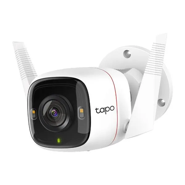 Tp-Link Tapo C320WS Telecamera di Sorveglianza IP Wireless QHD Microsd Visione Notturna a Full-Color e Starlight Impermeabile IP66 Compatibile con Alexa White