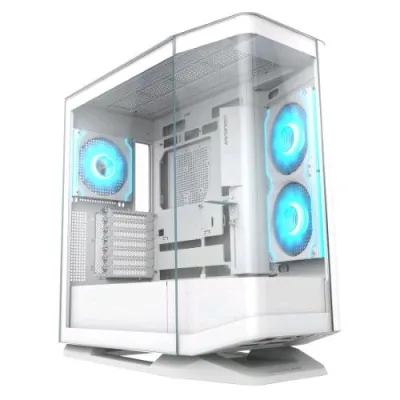 Cougar FV270 RGB Gaming Mid Tower Mini Itx / Micro ATX / ATX / Ceb / e-ATX Frontale e Laterale in Vetro Temperato Curvato Senza Cuciture Bianco