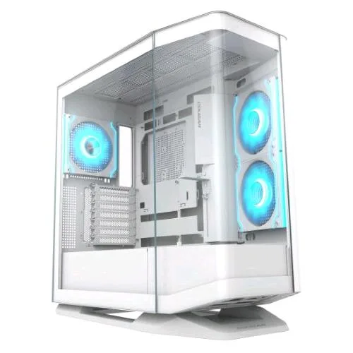 Cougar FV270 RGB Gaming Mid Tower Mini Itx / Micro ATX / ATX / Ceb / e-ATX Frontale e Laterale in Vetro Temperato Curvato Senza Cuciture Bianco