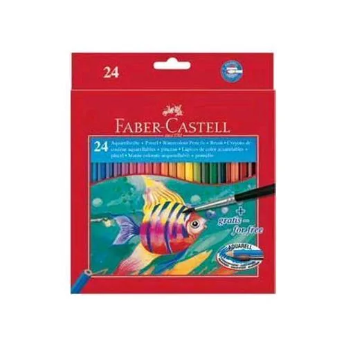 Faber Castell Red Range Pastelli Acquarellabili 3.3 mm Colori Assortiti Conf. 24 Pz.
