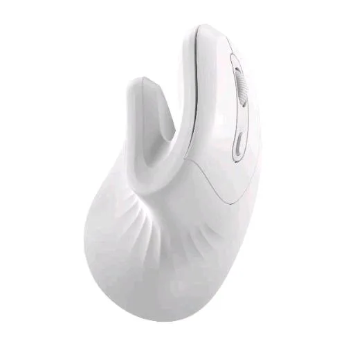 Nilox Vertical Mouse Verticale Ergonomico Click Silenzioso 6 Pulsanti 3.200 DPI Regolabili Bianco