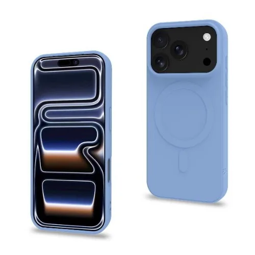 Celly Apple iPHONE 18 Pro e iPHONE 17 Pro Cover in Morbido Tpu Magsafe Azzurro