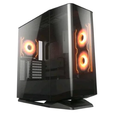 Cougar FV270 RGB Gaming Mid Tower Mini Itx / Micro ATX / ATX / Ceb / e-ATX Frontale e Laterale in Vetro Temperato Curvato Senza Cuciture Nero