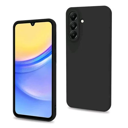Celly Samsung Galaxy A56 5G/A56 5G Enterprise Edition Cover in Morbido Tpu Finitura Soft Touch Rivestimento Interno in Microfibra Anti-Graffio Nero