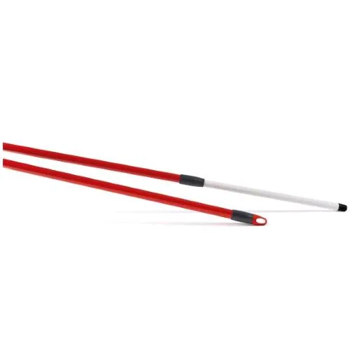 Perfetto Asta Telescopica in Metallo Plastificato 150 cm 3 m Rosso
