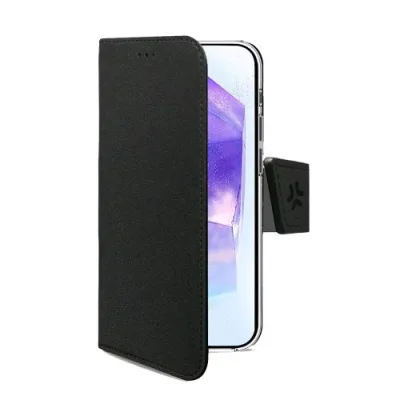 Celly Samsung Galaxy A56 5G/A56 5G Enterprise Edition Custodia a Portafoglio in Similpelle Chiusura con Flap Magnetico Taschine Interne Portadocumenti Nero