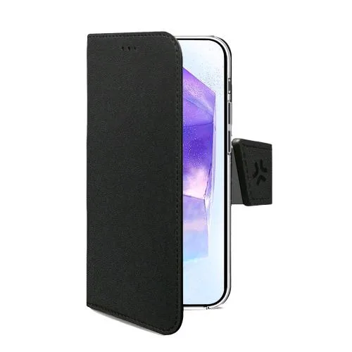 Celly Samsung Galaxy A56 5G/A56 5G Enterprise Edition Custodia a Portafoglio in Similpelle Chiusura con Flap Magnetico Taschine Interne Portadocumenti Nero